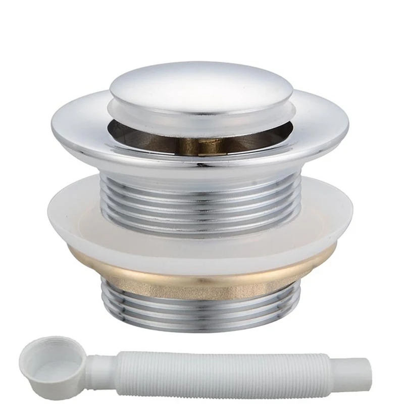 Brass Bathtub Drainer Bounce Bath Drainage Pipe Shower Base Copper