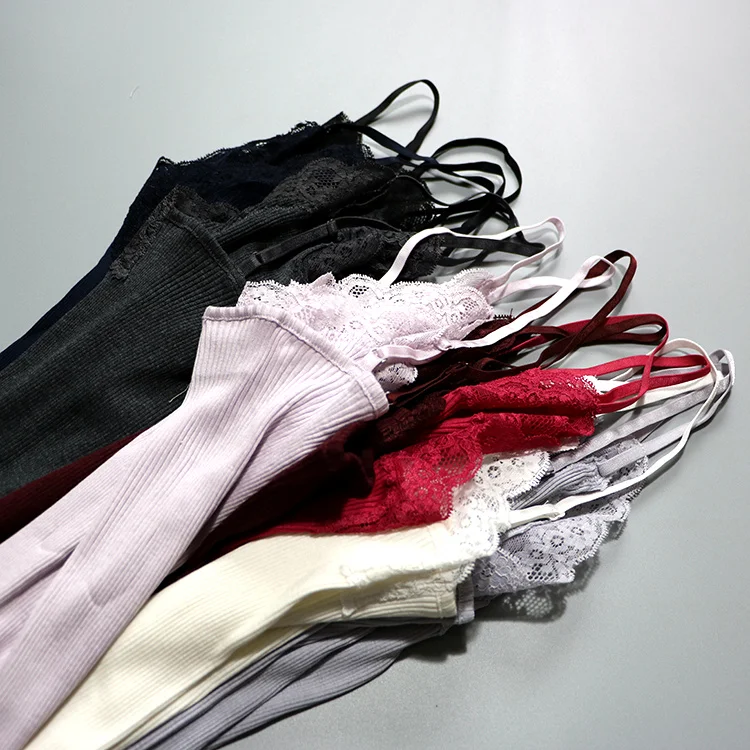 70% Silk 30% Cotton Knit Lace Camisole Top Vest Sleepwear Spaghetti Strap SG309 70% Silk 30% Cotton Knit Lace Camisole Top Vest Sleepwear Spaghetti Strap SG309
