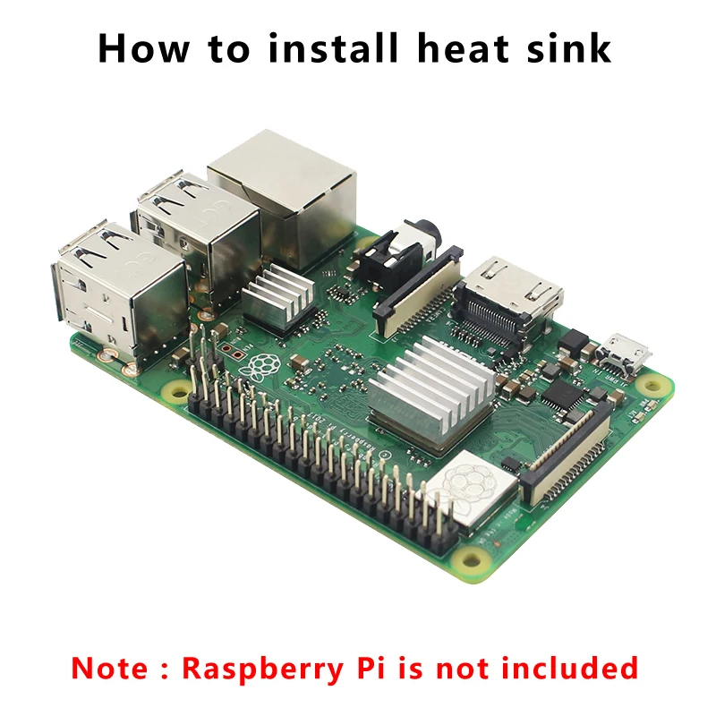 10 шт./партия Raspberry Pi 3 радиатор алюминиевый радиатор для Raspberry Pi 3 Model B 3B Plus