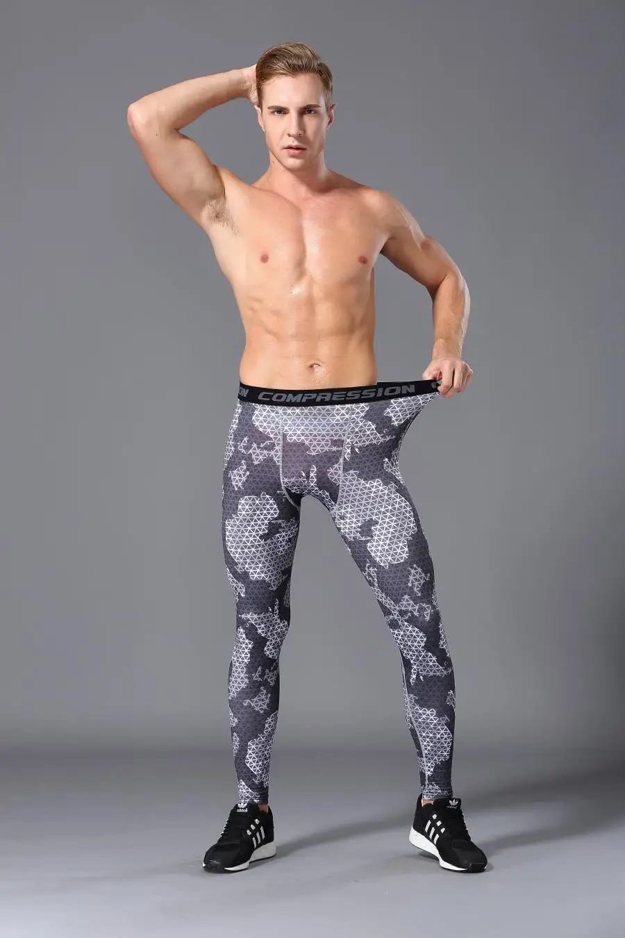 Футбол Обучение 3D печатные компрессионные брюки спортивные беговые мужские обтягивающие леггинсы штаны для бега фитнес тренажерный зал одежда штаны для йоги