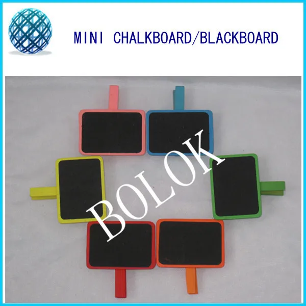 

60pcs Mini Wooden Rectangle Blackboard Peg Clip mulit color Wood Chalkboard Pegs