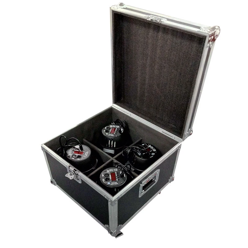 Flight case 4pcs LED Par C0B 100W lighting Aluminum alloy Cool White