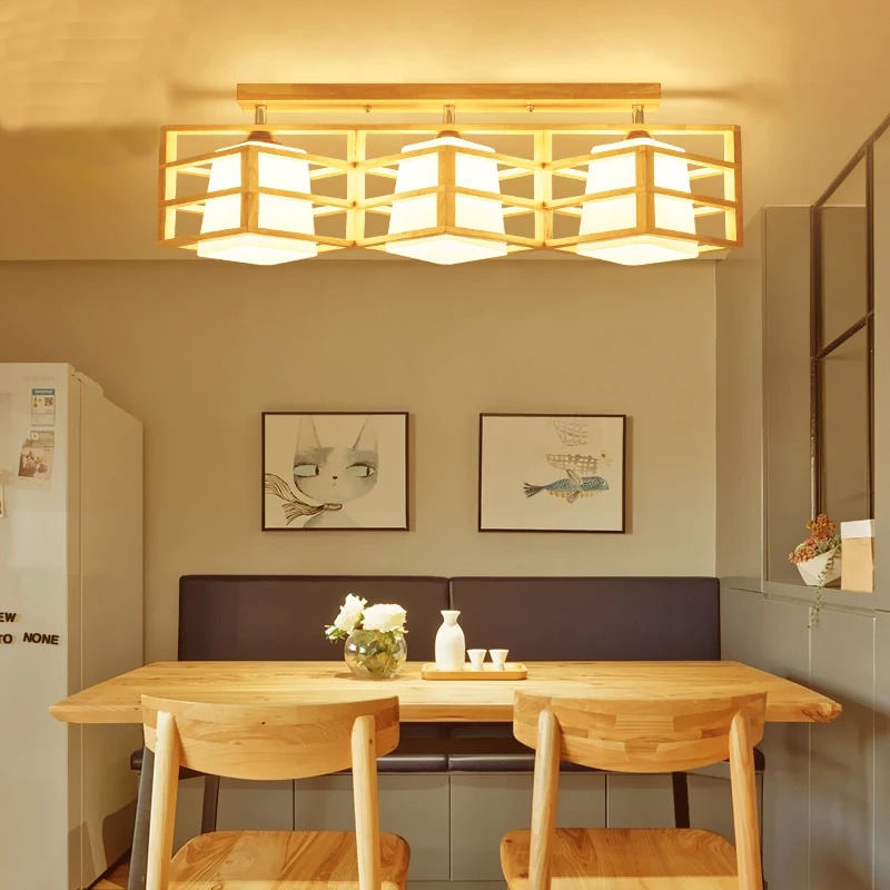  Japanese Style wood personality Led ceiling lights plafond lamp for home living room lights ceiling - 32881061038