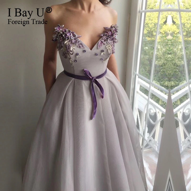 Погружающийся 3D цветок вечернее платье 2019 вечерние платья Robe De Soiree вечернее платье для выпускного вечера