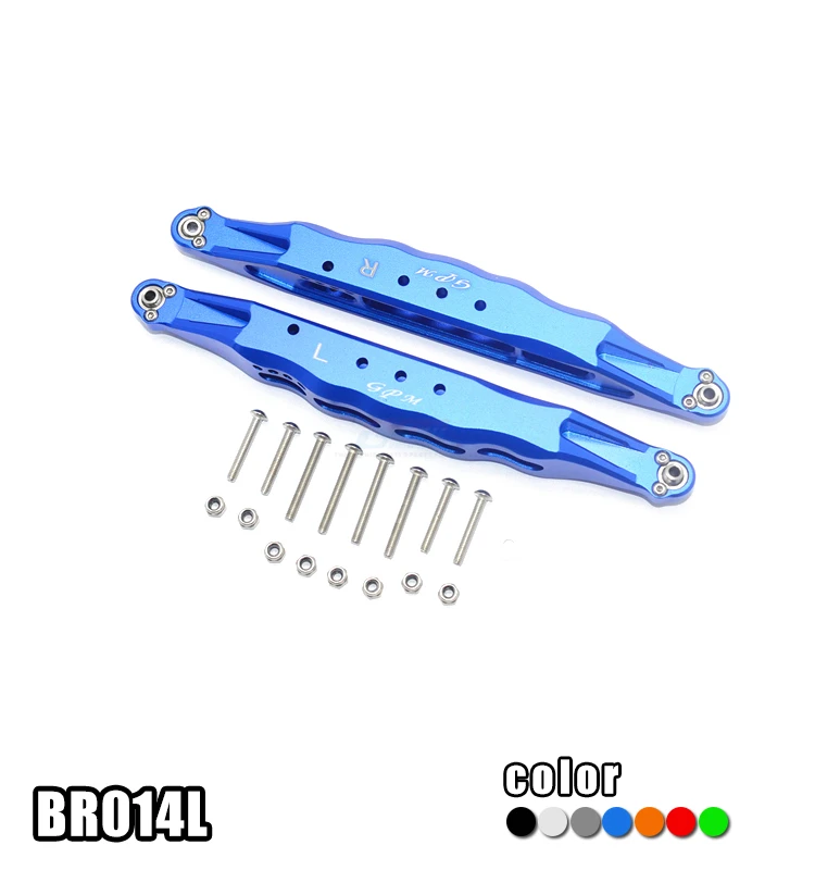 

GPM ALLOY REAR LOWER TRAILING ARMS -SET BR014L FOR 1/10 SCALE LOSI BAJA R/ROCK REY MIRACLE HOBBY