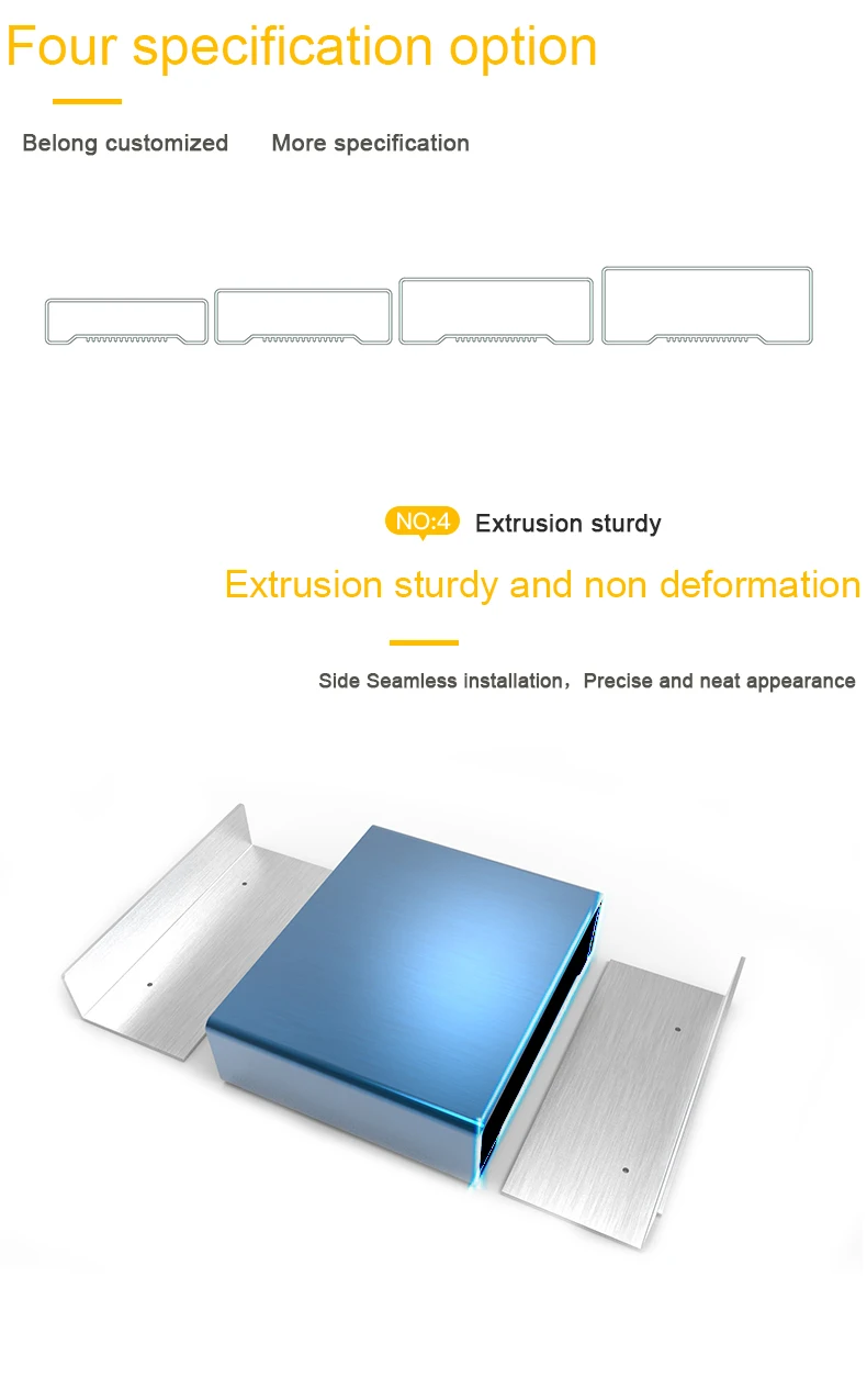 GOF-K01 120 X 46 X 170mm aluminium enclosure amplifier extruded case instrument for communication
