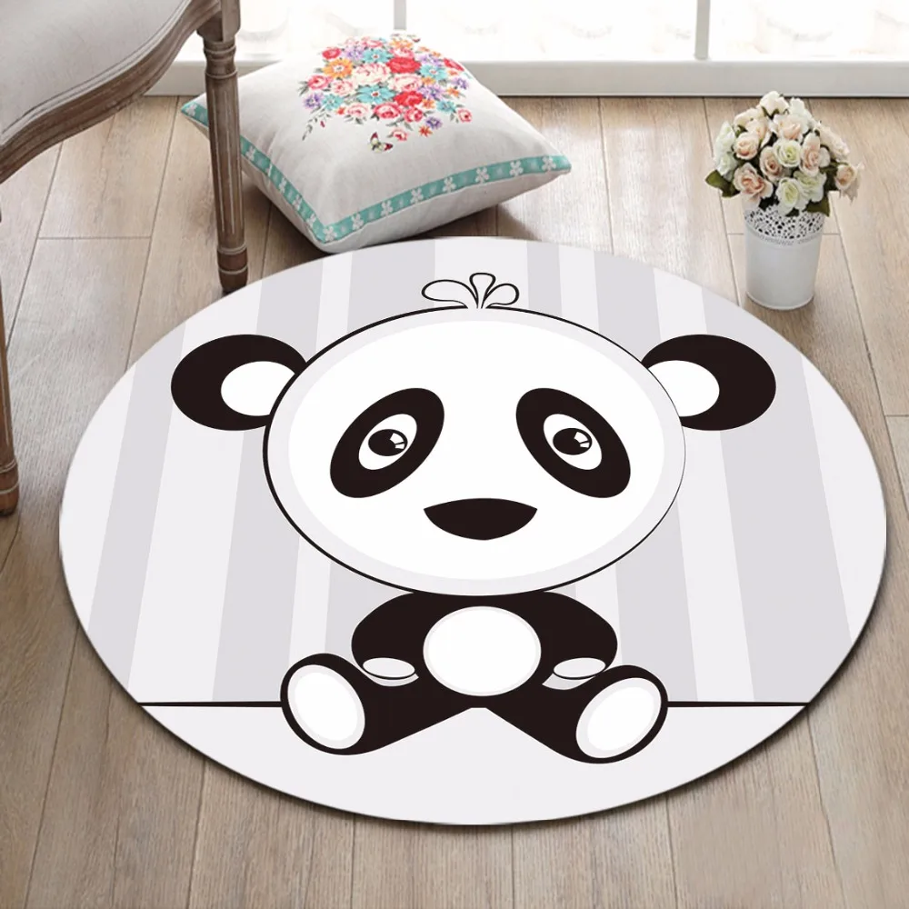 Круглый коврик и ковры с изображением медведя из мультфильма для детей, дома, гостиной, спальни, прихожей, туалета, двери, коврики для ванной