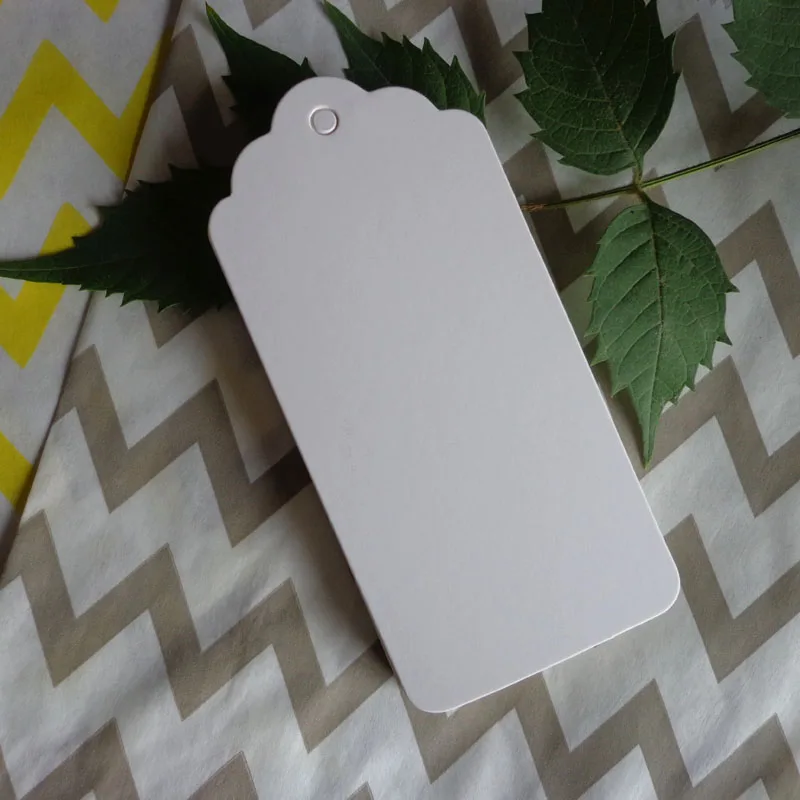 100pcs White Bookmark With Scalloped Edge Blank Gift Tags Kraft Price