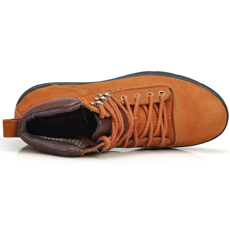 Gran Brown Zapatos Invierno Británico Nieve Estilo Con Cuero Botas Niza Hombres coffee Encaje 2171 Vaca Desierto Nueva Moda De pTgndSq