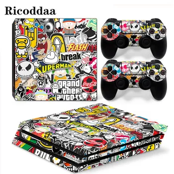 

Customize Viny Decal Sticker For PS4 Pro Console + 2 Controller Skin Sticker For Sony Playstation 4 Pro Protective Game Decal