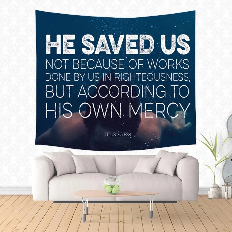 

Christian Bible Verse Hanging Tapestries Personalized Tapestry Decorative Wall Hanging Blanket Wall Carpet Yoga Mat Home Decor