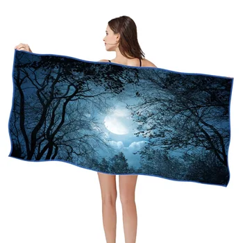 

Starry sky Printed Quick Dry Absorbent Towel Microfiber Large Beach Towel for Adult Swimwear Beach Cover Bathroom Bath Mat