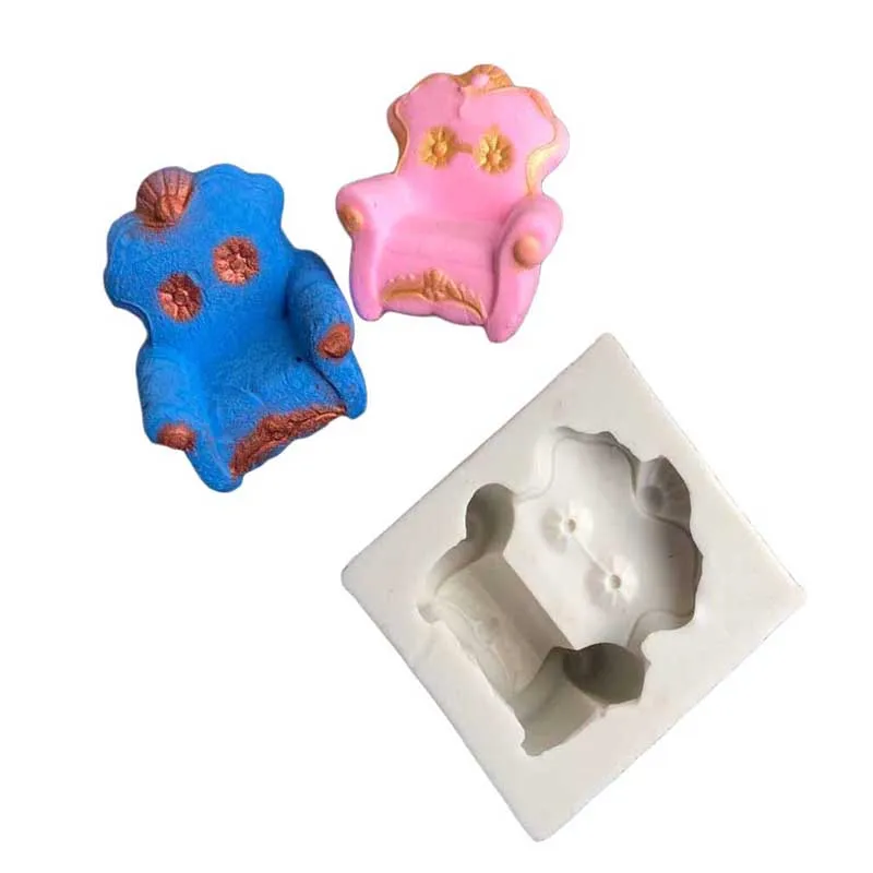 

Sofa Ultra Light Clay Handmade Liquid Silicone Mold Fondant Mold Cake Decoration Chocolate Baking Mold