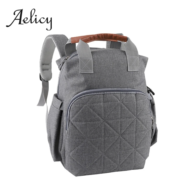 

Aelicy Mummy Bag For Baby Carriage Bottle Nappy Satchel Travel Backpack Waterproof Oxford Nursing Bag Large Capacity
