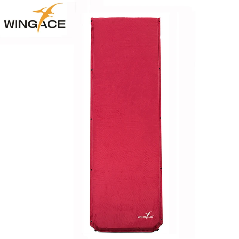 WINGACE الجلد المدبوغ نفخ فراش في الهواء الطلق الذاتي النفخ التخييم حصيرة 198*68*8 سنتيمتر للطي وسادة النوم سرير هوائي الشاطئ السياحية حصيرة