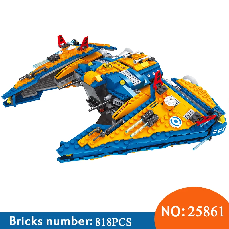 

Ausini 25861 818Pcs Star Outer Space Ship Building Blocks Wars Compatible 75154 Toys For Children Boy Gifts