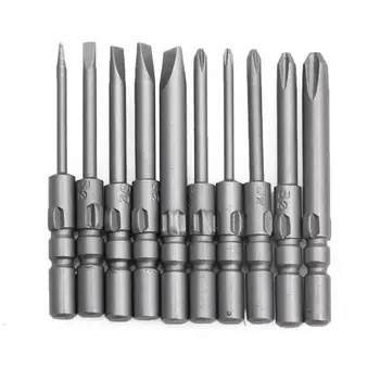 

High quality 10Pcs Magnetic Screwdriver Bits Kit For DC Powered Electric 40mm Screwdriver 800