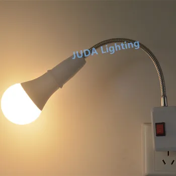 

E27 socket lamp holder with on/off swith and plug lamp base for led wall light night light plastic screw lamp holder with hose