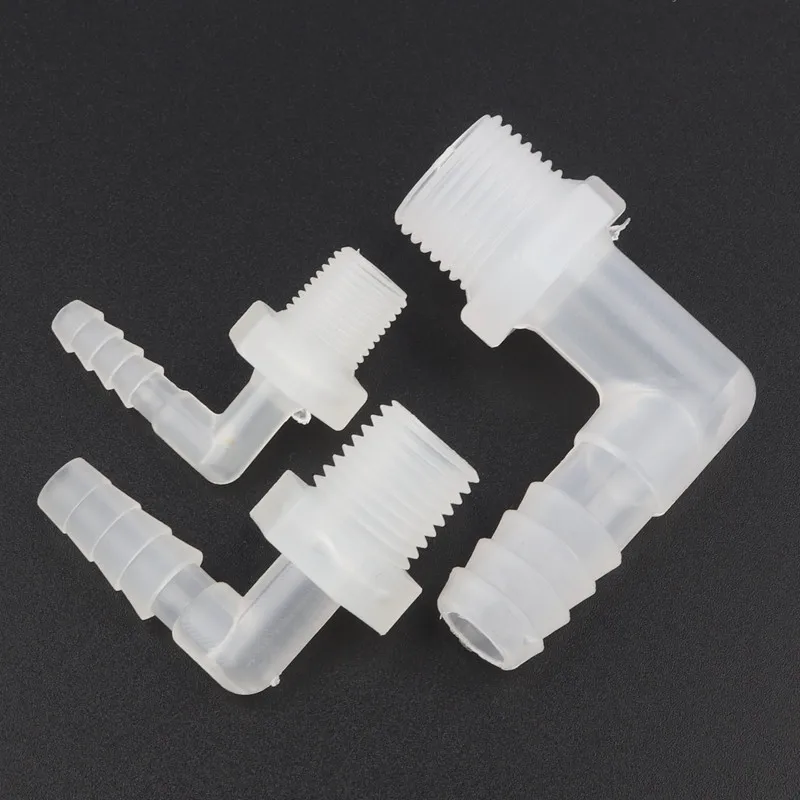 

NuoNuoWell 5pcs/lot G1/8~3/8 To 3.9-11.1mm PP Pagoda Elbow Connectors Aquarium Fish Tank Fittings Air Pump Aerator Hose Joints