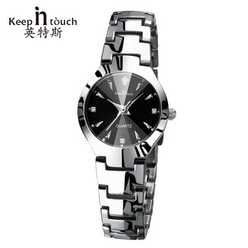 

KEEP IN TOUCH Silver Watch Women Quartz 2017Luxury Brand Luminous Bracelet Ladies Watch Rhinestone Fashion Relogio Feminino