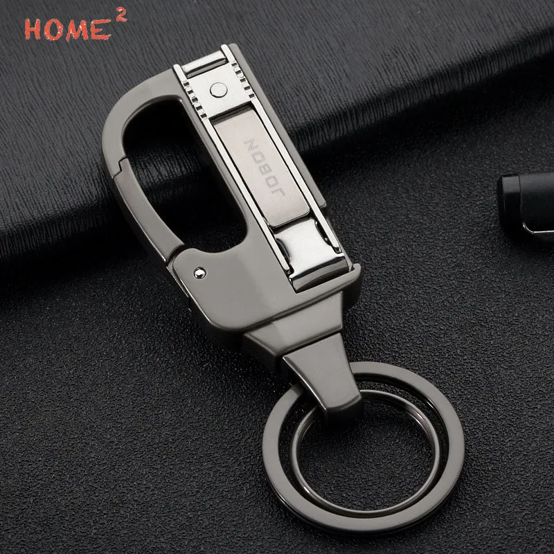 

Auto High-end Nail Clippers Keyring Key Ring Metal Men Car Keychain for Renault KIA Lada Skoda Abarth Fiat Nissan Mazda Daihatsu