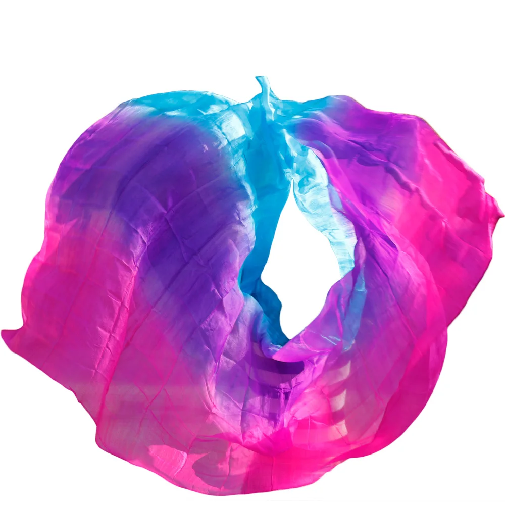 CARRY BAG BELLY DANCE 100/% SILK VEILS three color purple to light purple