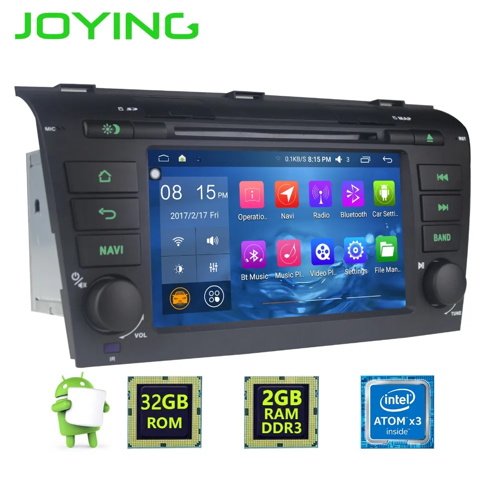

7"Joying Double 2 Din Android 6.0.1 Quad Core 2GB+32GB 1024*600 Car Radio Stereo GPS Navigation For Mazda 3 2004~2008 Head unit