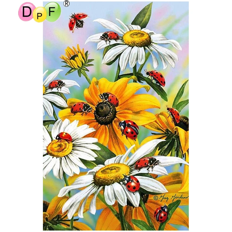 Dpf Diy Biedronka Chryzantema 5d Home Decor Obraz Diamentowy Haft Krzyzykowy Rekodzielo Diamentowa Mozaika Pelna Kwadratowa Haft Diamentowy Diamond Embroidery Painting Cross Stitchdiamond Painting Cross Stitch Aliexpress