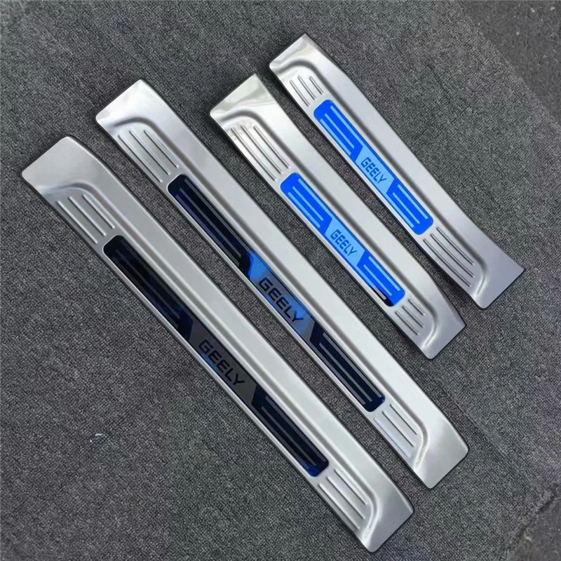 4pcs/set Stainless steel exterior door sill strip fit for