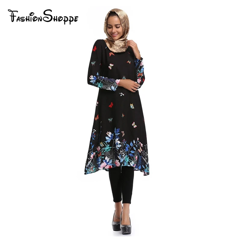 Femmes Musulmanes Imprimer Chemise Robe Burka Abaya Indien Patch Lin Robe Kimono Vestido Caftan Instantane Hijab Arabe Islamique Priere D333 Aliexpress