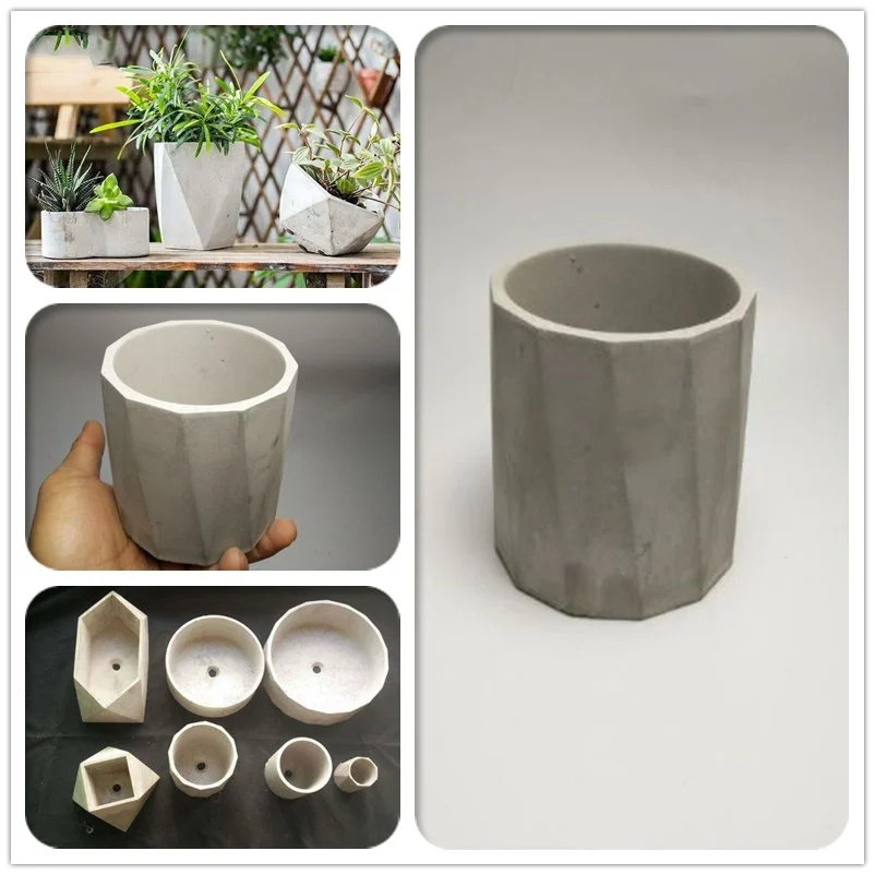 

3D concrete pot moldCustom made Silica cement mould concrete planter mold