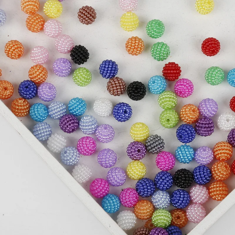 17 цветов 10 мм пластик ABS бусина в виде жемчужины отверстие 1,5 мм Waxberry форма бусины для DIY Ювелирная фурнитура для рукоделия аксессуары для одежды