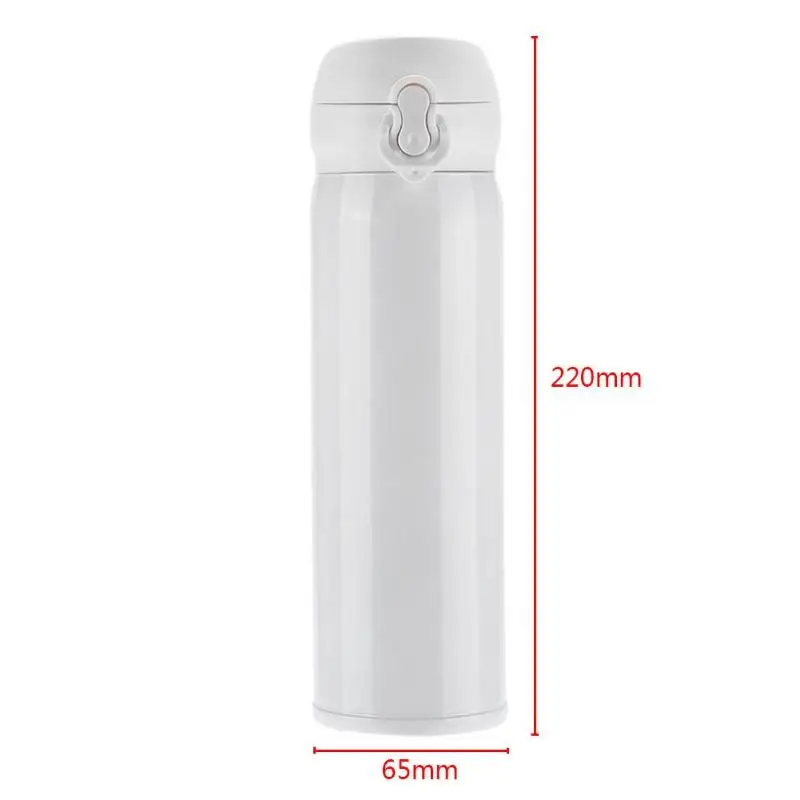 450ml Travel Mug Water Thermos Stainless Steel Double Wall Thermal Cup Bottle Vacuum Cup School Home Tea Coffee Drink Bottle