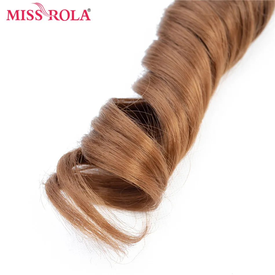 Мисс Рола Ombre волнистые волосы Связки Синтетические пряди для наращивания волос волосы ткет 18-22 дюймов 6 шт./упак. Бесплатная застежка 200 г