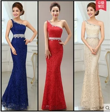 One Shoulder Crystal Raceback font b Evening b font font b Dress b font 2016 Slim