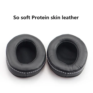 Image 3 - 1 Pair Replacement Protein Skin Leather Foam Ear Pads Cushions for DENON AH D600 AH D7100 Headphones High Quality 1.19