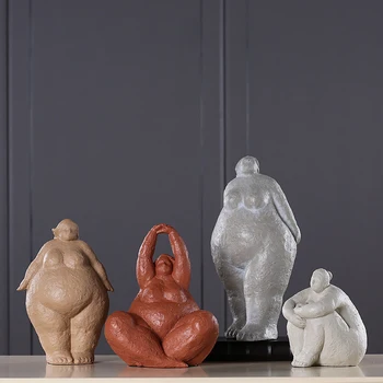 

Nordic style Resin Fat womanhood character places piece thick face lives in adornment sitting room model Home Decor