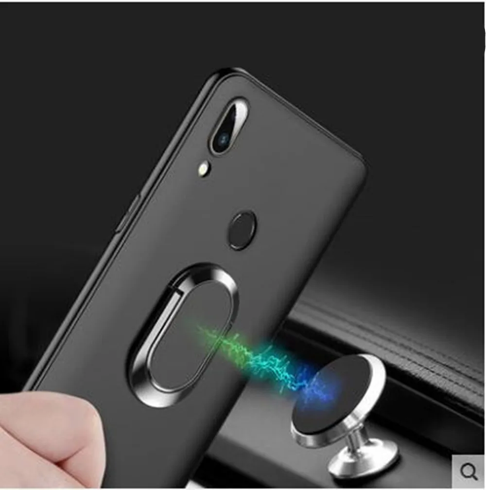 Мягкие чехлы для Huawei Nova 3i чехол с кольцом-держателем на 360 градусов автомобильный