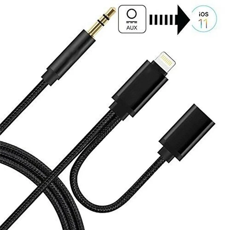 2в1 кабель Lightning для Aux 3 5 мм и Apple IPhone 6/6 s/6splus/7/8/7 Plus/8 Plus/X/Xs/Xr/Xs Max 1 м наушники|Сумки