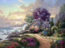 

Free shipping! A New Day Dawning Thomas Kinkade HD Canvas Print Living Room Bedroom Wall Pictures Art Painting Home Decoration