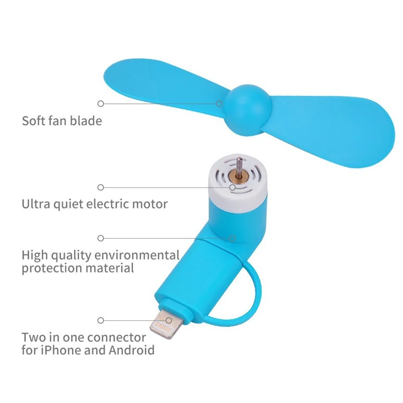 2 в 1 портативный мини вентилятор для телефонов на Android|mini fan cooling|micro usb mini fanusb |