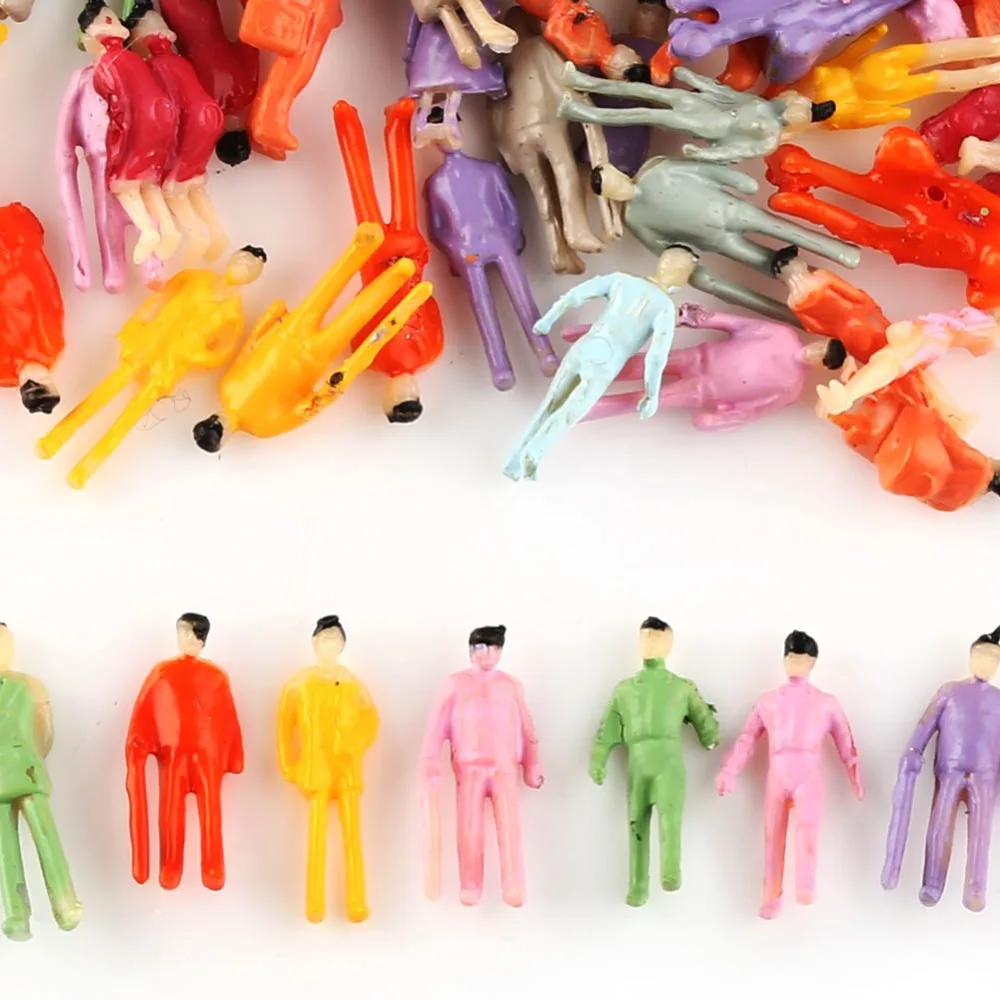 

100pcs 1:300 Scale Painted Model People for DIY Layout Figure