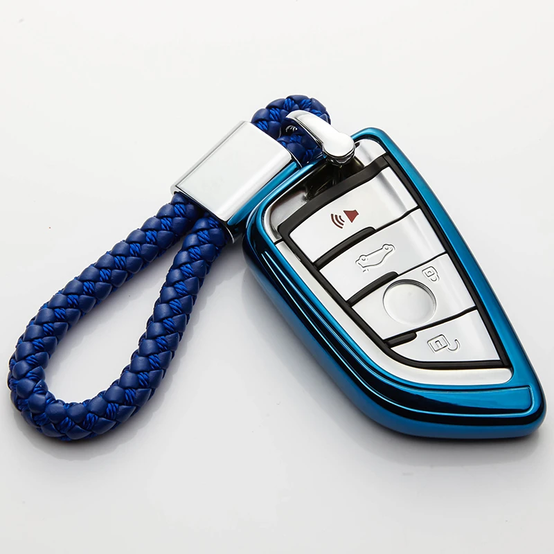 

Soft TPU Car Key Case Cover Shell Protector For BMW X5 F15 X6 F16 G30 7 Series G11 X1 F48 F39 Keyring Car Styling Accessories