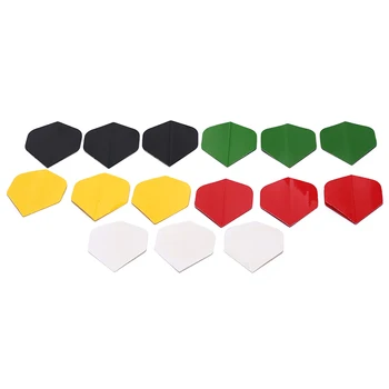 

15 Pcs Simple Pure Black PET Dart Flights Fin Tail Nice Dart Flight Dart Accessories