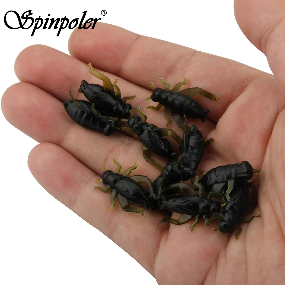 SPINPOLER 100PcsLot Artificial Soft Fishing Lures Set Cricket Insect Bait Lifelike Fishing Lure Soft Lure Baits Leurre Peche  (1)