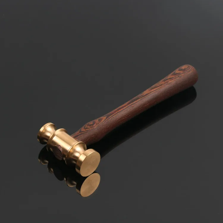 Ручной работы мини молоток с эбеновой деревянной ручкой Кожа ремесло инструмент Judge harmmer ручные инструменты