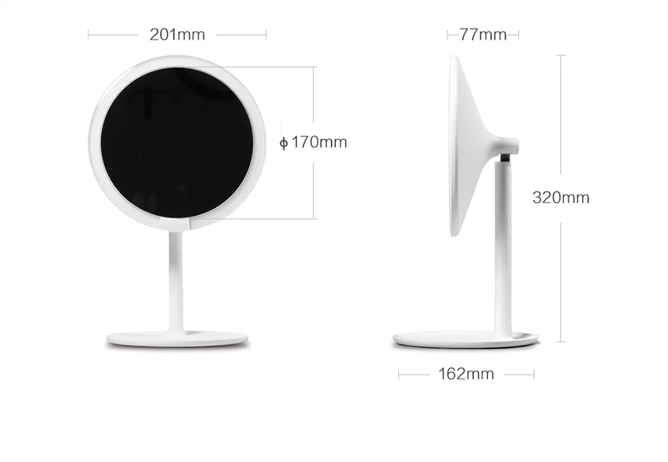 Xiaomi AMIRO AML004 Makeup Mirror Rechargeable Brightness Adjustable LED HD Makeup Daylight Mirror Mijia Makeup Mirror Cosmetics24