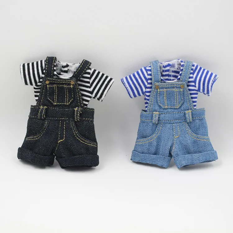 1/6 doll clothes doll Denim overalls for the 12 inch doll JOINT body