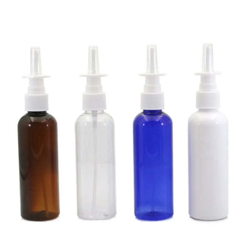 

1Pcs/Lot Plastic Nasal Spray Bottles Pump Sprayer Mist Nose Cosmetic Storage Container 100ml Refillable Bottles Skin Care