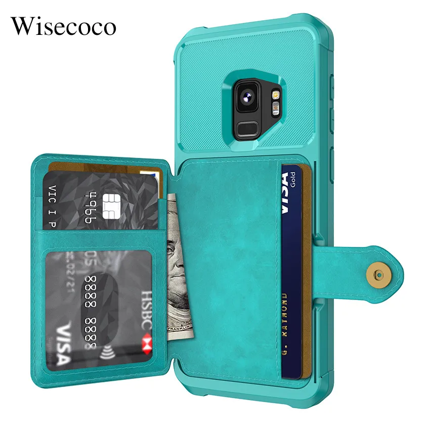 

Luxury Multifunction Leather Wallet Case for Samsung Galaxy Note 9 S9 s10 Plus s10e Card Stand Hybrid Silicone Bumper Back Cover